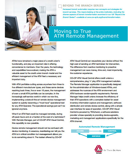 ATM remote management solutions