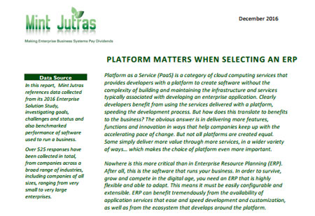 Platform Matters When Selecting An ERP