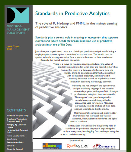 Standards in Predictive Analytics