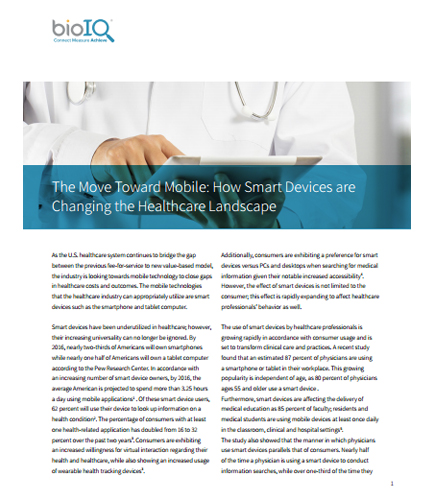 The Move Toward Mobile: How Smart Devices are Changing the Healthcare Landscape