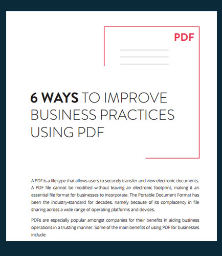 6 Ways to Improve Business Practices Using PDF