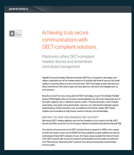 Achieving truly secure communications with DECT-compliant solutions
