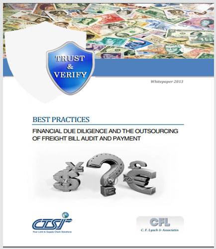 Best Practices: Financial due Diligence and the Outsourcing of Freight Bill Audit and Payment