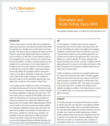 Biomarkers and Acute Kidney Injury (AKI): Pre-analytical Considerations are Critical for Early Detection of AKI