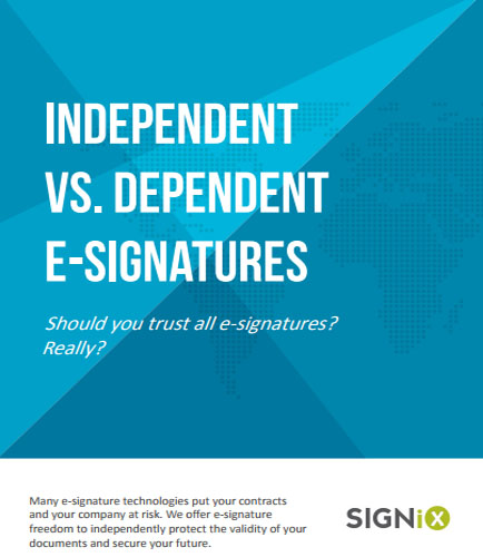 SIGNiX: Independent vs. Dependent E-Signatures