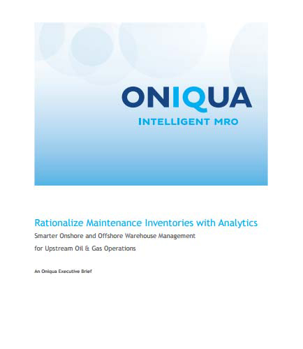 Rationalize Maintenance Inventories with Analytics: Smarter Onshore and Offshore Warehouse Management for Upstream Oil & Gas Operations