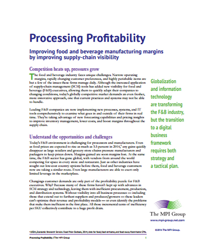 Improving Food & Beverage Margins by Improving supply chain visibility