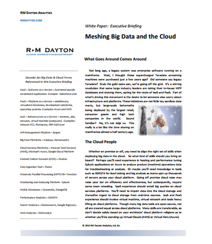 Meshing Big Data and the Cloud