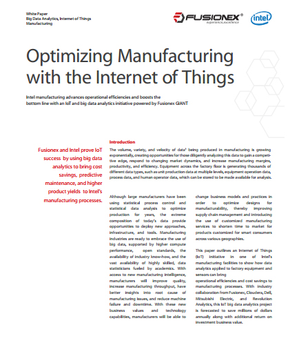 Optimizing Manufacturing with the Internet of Things