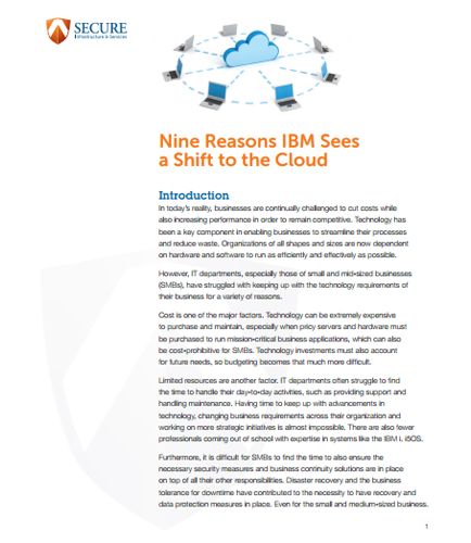 Nine Reasons IBM Sees a Shift to the Cloud