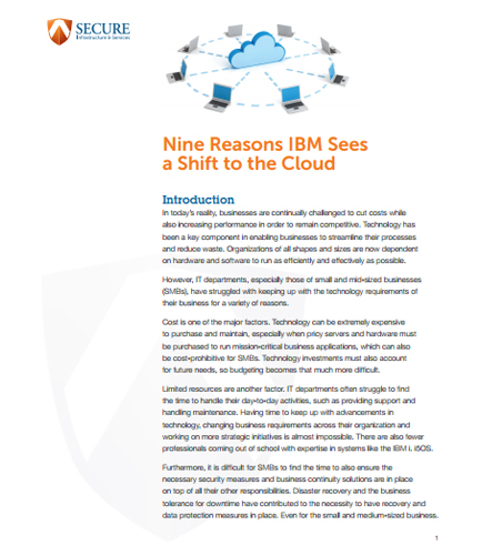 Nine Reasons IBM Sees a Shift to the Cloud