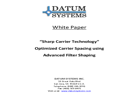 'Sharp Carrier Technology' Optimized Carrier Spacing using Advanced Filter Shaping