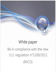 Be in Compliance with the New E.U. Regulation No 1169 2011 (INCO)