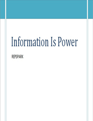 Sales Force Management:Information Is Power