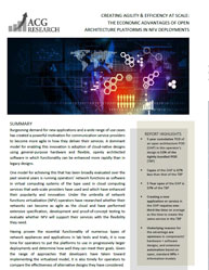 Creating Agility & Efficiency at Scale: The Economic Advantages of Open Architecture Platforms In NFV Deployments