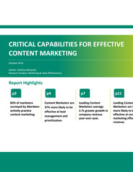 Critical Capabilities For Effective Content Marketing