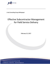 Effective Subcontractor Management for Field Service Delivery