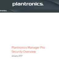 Plantronics Manager Pro Security Overview