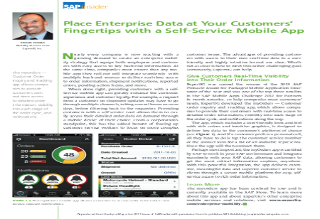 Place Enterprise Data at Your Customer's Fingertips with a Self-Service Mobile App