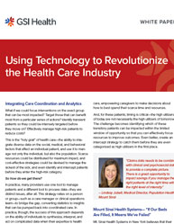 Using Technology to Revolutionize the Health Care Industry